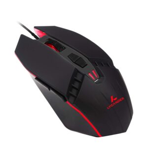 LYCANDER GAMING MOUSE 1.5M USB CABLE WITH 7 BUTTONS BLACK/RED LMC378