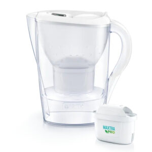 BRITA JUG MARELLA WHITE 2.4LTS + 2 FILTERS MAXTRA PRO