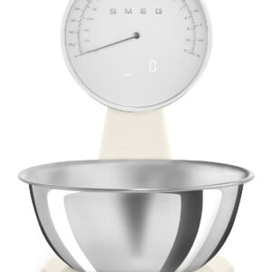 SMEG ANALOG AND DIGITAL KITCHEN SCALE CREAM KSF01CRWW