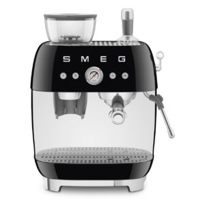 SMEG ESPRESSO MACHINE 50'STYLE WITH INTEGRATED GRINDER BLACK EGF03BLEU