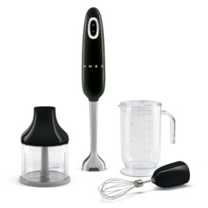 SMEG HAND BLENDER WITH ACCESORIES 50´STYLE BLACK HBF03BLEU